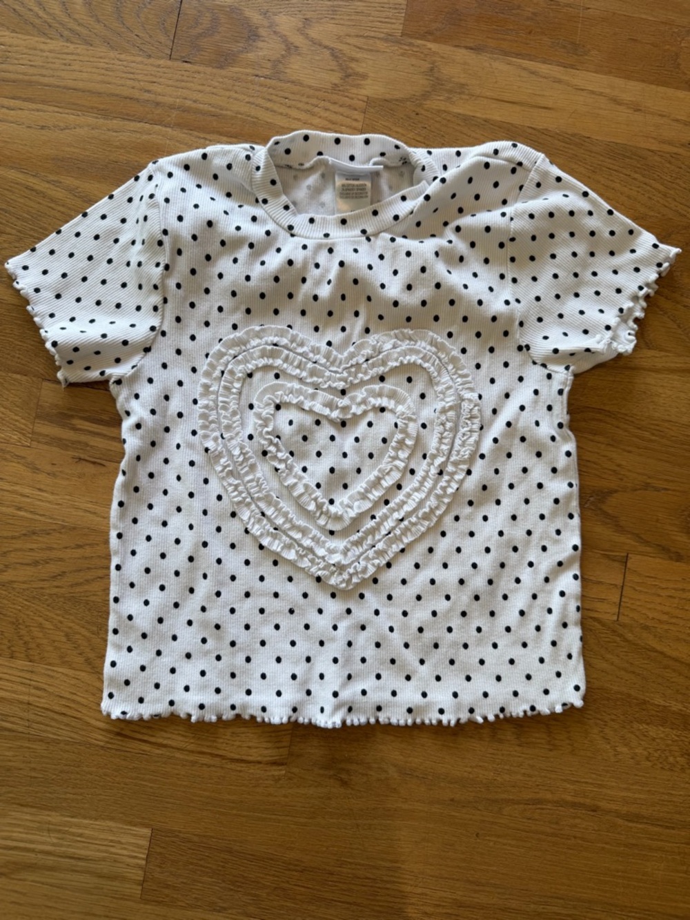 Nicole Miller Polka Dot Heart Tee Size 12